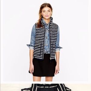 J Crew navy striped excursion vest  BN w/ tags